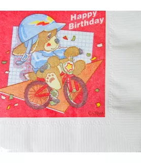 Bicycle Puppy Small Napkins (16ct)