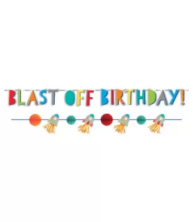 Happy Birthday 'Blast Off' Deluxe Banner Kit (1ct)