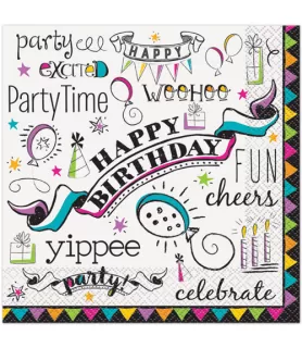 Happy Birthday 'Doodle Birthday' Lunch Napkins (16ct)