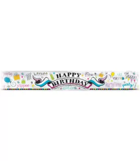 Happy Birthday 'Doodle Birthday' Foil Banner (1ct)