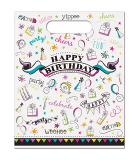 Happy Birthday 'Doodle Birthday' Favor Bags (8ct)