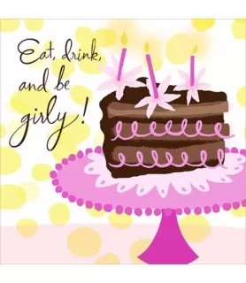 Birthday 'Be Girly' Lunch Napkins (16ct)