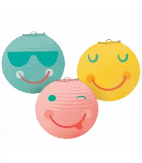 Birthday 'All Smiles' Hanging Paper Lanterns (3ct)