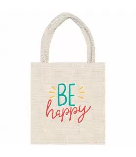 Birthday 'All Smiles' Small Canvas Tote Bag (1ct)