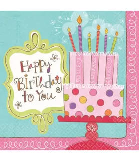Happy Birthday 'Sweet Stuff' Lunch Napkins (16ct)