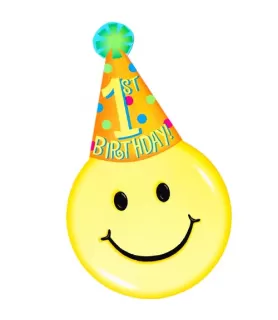 1st Birthday 'Smiles' Invitations w/ Envelopes (8ct)