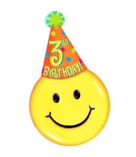 3rd Birthday 'Smiles' Invitations w/ Envelopes (8ct)