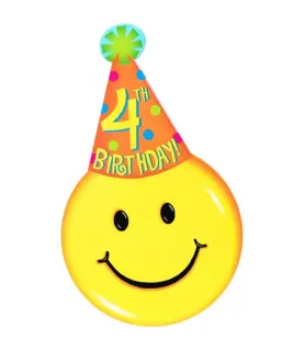 4th Birthday 'Smiles' Invitations w/ Envelopes (8ct)