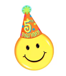 5th Birthday 'Smiles' Invitations w/ Envelopes (8ct)