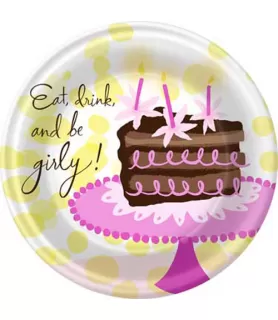 Birthday 'Be Girly' Large Paper Plates (8ct)
