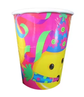 Happy Birthday 'Smiles' 9oz Paper Cups (8ct)