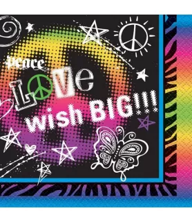 Happy Birthday 'Rainbow Peace' Small Napkins (16ct)