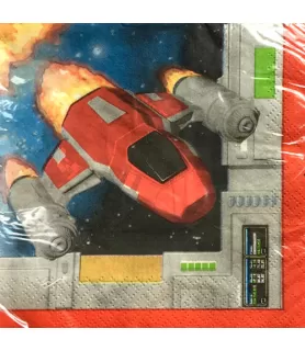 Happy Birthday 'Space Ship' Small Napkins (16ct