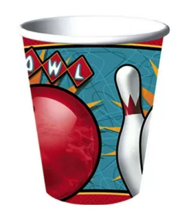 Bowling 'It's a Strike' 9oz Paper Cups (8ct)