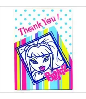 Bratz 'Pinstripe' Thank You Notes w/ Envelopes (8ct)