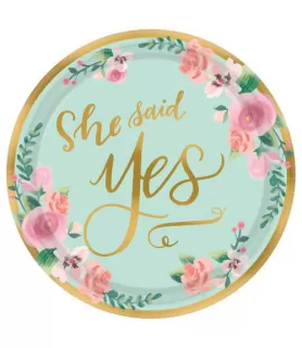 Wedding and Bridal 'Mint to Be' Small Paper Plates (8ct)