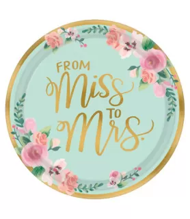 Wedding and Bridal 'Mint to Be' Extra Large Paper Plates (8ct)