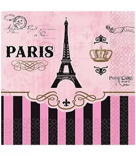 Bridal Shower 'A Day in Paris' Small Napkins (16ct)