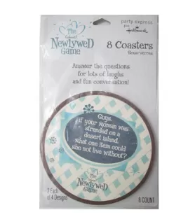 Bridal Shower 'Newlywed Game' Coasters (8ct)