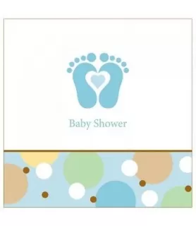 Baby Shower 'Tiny Toes Blue' Lunch Napkins (18ct)