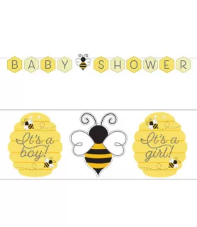 Baby Shower 'Bumblebees' Girl or Boy Banner (1ct)