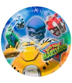 Butt-Ugly Martians Vintage 2001 Large Paper Plates (8ct)