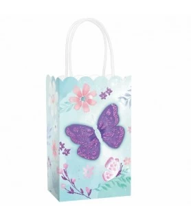 Floral Birthday 'Flutter' Paper Favor Bags (8ct)