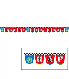 Cars 'Grand Prix Dream Party' Plastic Flag Banner  (8ft)