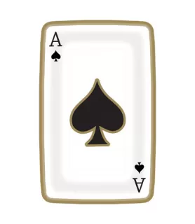 Casino Playing Card Large Paper Plates (8ct)