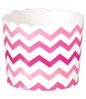 Pink Chevron Small Paper Cups (24ct)