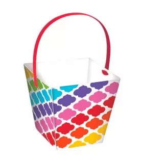 Rainbow Scallops Mini Favor Boxes w/ Handles (24ct)