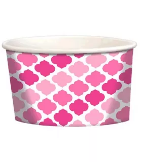 Pink Scallops Ice Cream Cups (12ct)