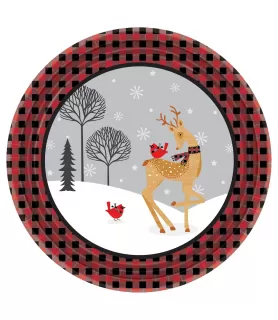 Christmas 'Winter Plaid' Small Paper Plates (8ct)