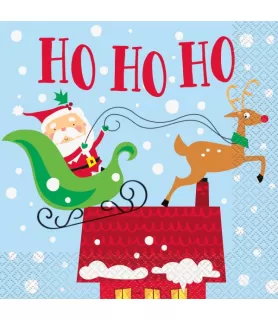 Christmas 'Colorful Santa' Lunch Napkins (16ct)