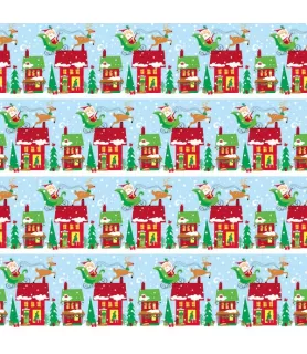 Christmas 'Colorful Santa' Gift Wrap (1ct)