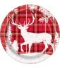 Christmas 'Plaid Deer' Large Paper Plates (8ct) Christmas 'Plaid Deer' Large Paper Plates (8ct)