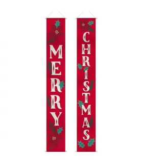 Christmas Traditional Hanging Flags Set (2pcs)