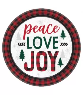 Christmas 'Cozy Holiday' Small Paper Plates (8ct)