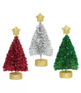 Sequin Christmas Trees Centerpieces (3pcs)
