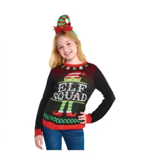 Christmas Ugly Sweater 'Elf Squad' (Small/Medium)