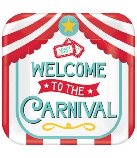 Carnival Party Small Paper Plates (8ct)
