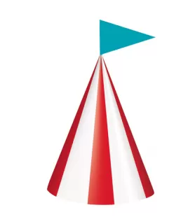 Circus 'Carnival' Cone Hats (8ct)