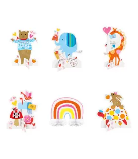 Baby Shower 'Zoo Animals' Mini Centerpiece Set (6pc)