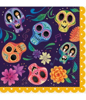 Coco Sugar Skull Lunch Napkins (16ct)
