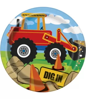 Construction Party Small Paper Plates (8ct)