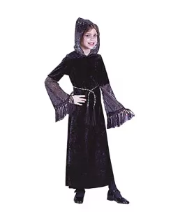 Silver Spider Web Countess Child Halloween Costume Set (2pc)