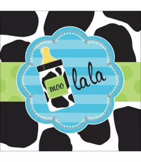 Baby Shower 'Cow Print Boy' Lunch Napkins (16ct)