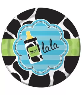 Baby Shower 'Cow Print Boy' Large Paper Plates (8ct)