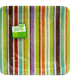 Crafty Stripe Large Paper Plates (8ct)