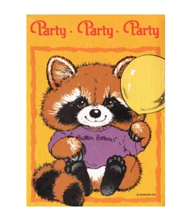 Critter Sitters Vintage Orange Invitations w/ Envelopes (8ct)